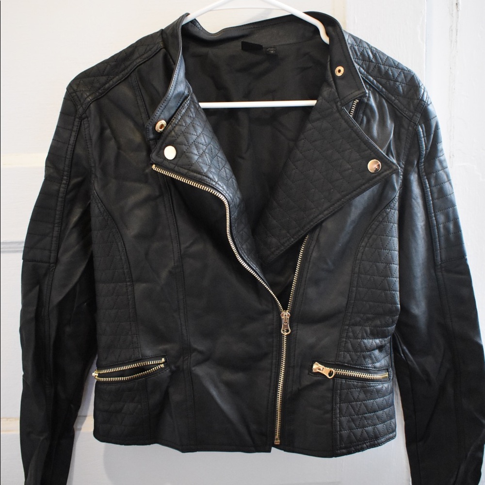 Seventeen Black Faux Leather Moto Jacket